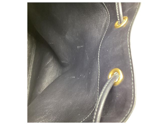 Autre Marque Borsa Bucket Monogram Saint Laurent in Nylon Canvas Camel Brown Giallo Cammello - vista 13