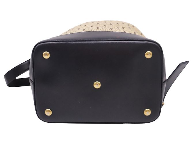 Autre Marque Borsa Bucket Monogram Saint Laurent in Nylon Canvas Camel Brown Giallo Cammello - vista 5