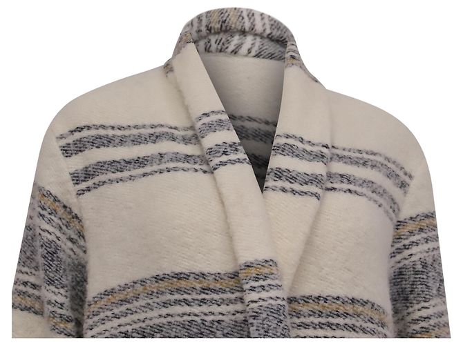 Abrigo Isabel Marant Etoile Faby en acrílico crema Blanco Crudo - vista 2