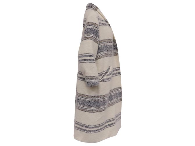 Abrigo Isabel Marant Etoile Faby en acrílico crema Blanco Crudo - vista 3