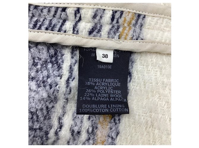 Abrigo Isabel Marant Etoile Faby en acrílico crema Blanco Crudo - vista 6