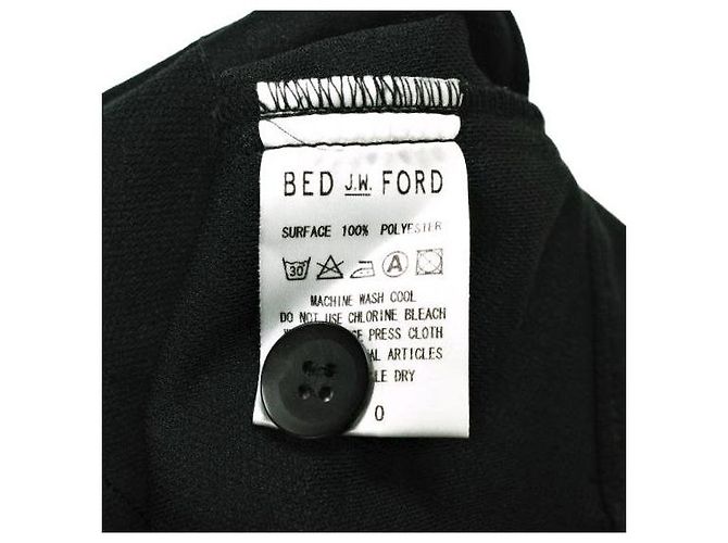 Autre Marque BED J.W. FORD 4tuck Track Pants Polyesterhose Schwarz - Ansicht 8