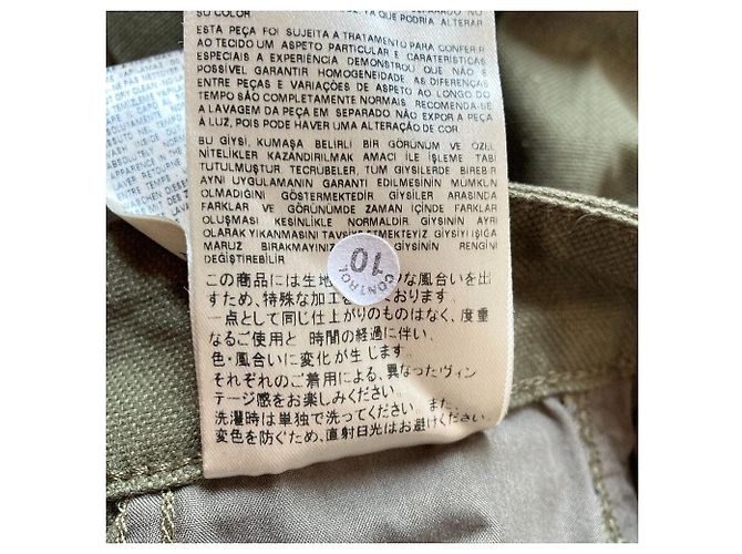 Autre Marque Pantaloni Diesel Stretch Biker Pants Verde - vista 10