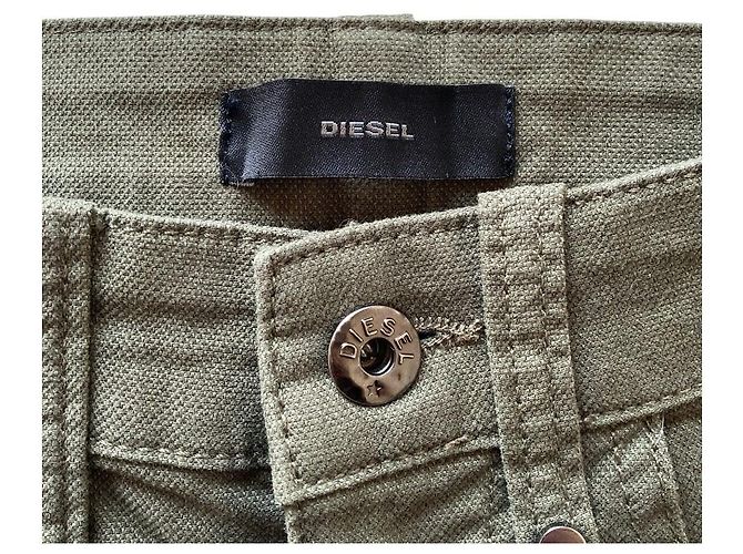 Autre Marque Pantaloni Diesel Stretch Biker Pants Verde - vista 4