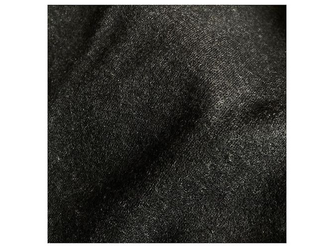 Autre Marque Top in lana con scollo key neck e maniche francesi YOKO CHAN Marrone Grigio antracite - vista 3