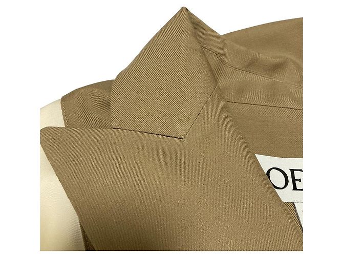 Loewe Bimaterial Long Coat Beige - view 10
