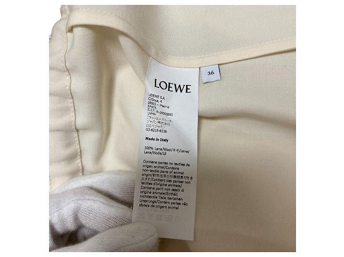 Loewe Bimaterial Long Coat Beige - view 8