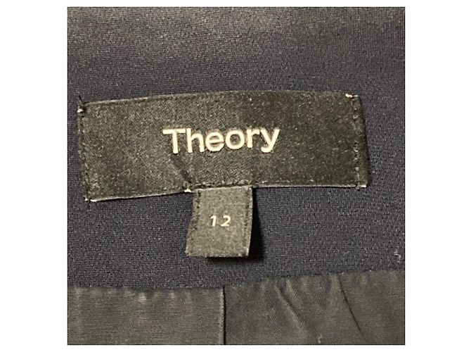 Theory CLASSIC CREPE Collarless Jacket Blue Navy blue - view 5
