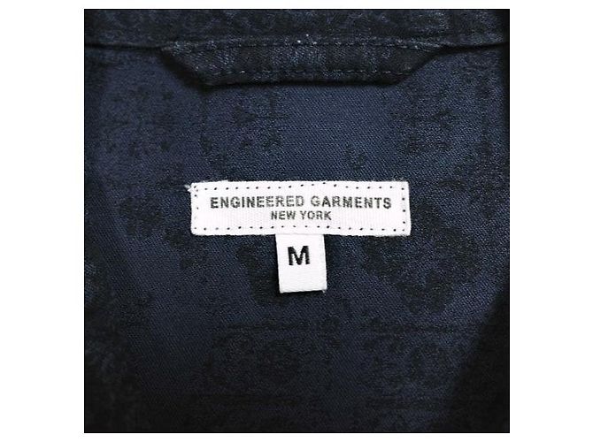 Autre Marque Engineered Garments Loiter Jacket Baumwolljacke mit floralem Jacquard Blau Marineblau - Ansicht 3