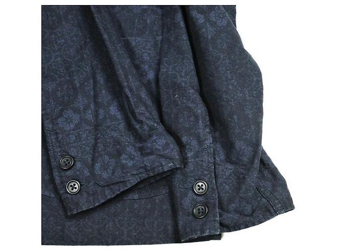 Autre Marque Engineered Garments Loiter Jacket Baumwolljacke mit floralem Jacquard Blau Marineblau - Ansicht 5