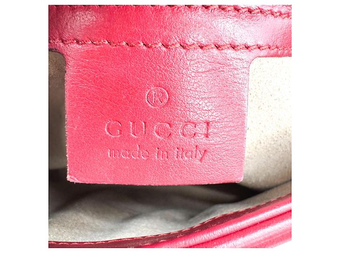 Gucci GG Marmont Flap Chevron Leather Rouge - vue 6