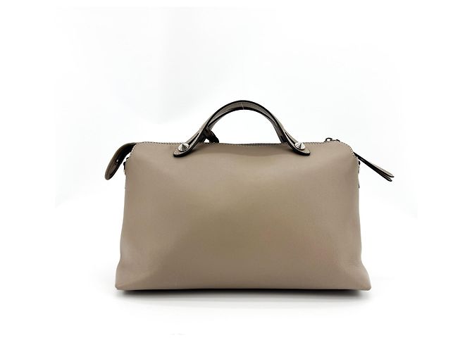 Fendi By The Way Satchel aus Kalbsleder Medium Beige - Ansicht 2