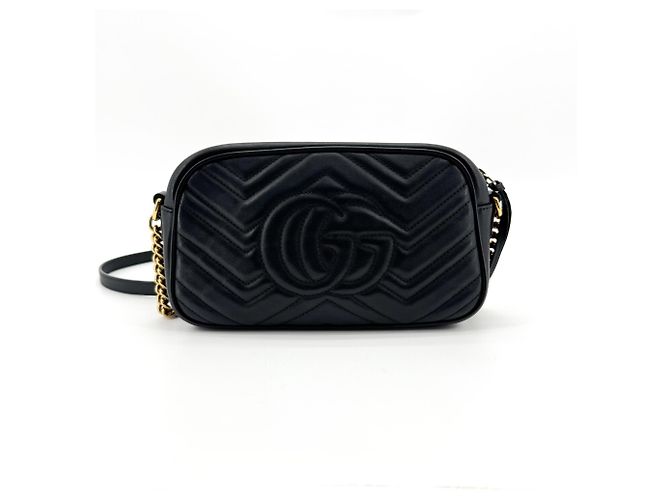 Gucci GG Marmont Matelassé Leather Mini Nero - vista 2