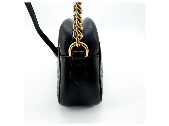 Gucci GG Marmont Matelassé Leather Mini Nero - vista 3