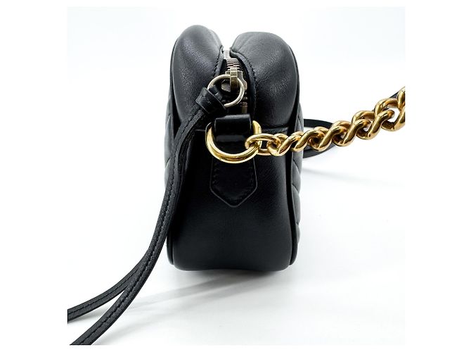 Gucci GG Marmont Matelassé Leather Mini Nero - vista 4