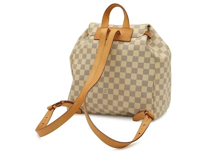 Louis Vuitton Damier Azur Speron Rucksack/Schultertasche Roh - Ansicht 3