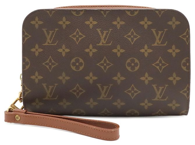 Louis Vuitton Monogram Orsay Second Bag Clutch Handbag Marron - vue 2
