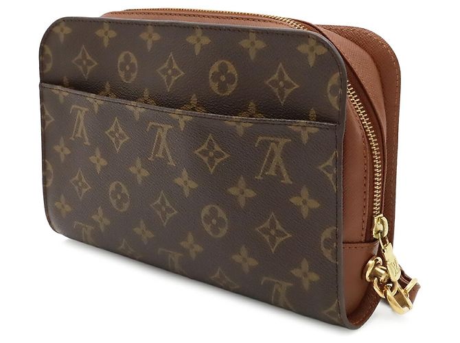 Louis Vuitton Monogram Orsay Second Bag Clutch Handbag Marron - vue 3