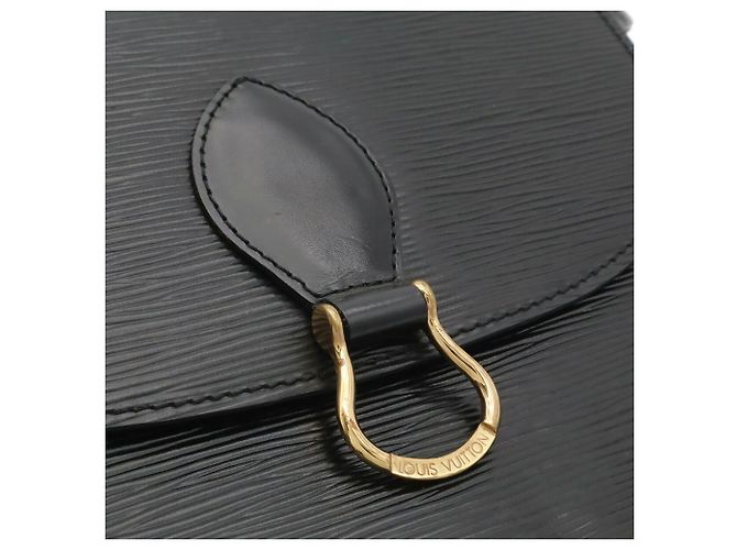 Louis Vuitton Epi Saint Cloud Schultertasche Schwarz - Ansicht 10
