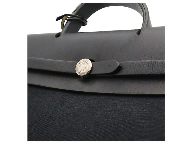 Hermès Herbag Sac à Dos PM Borsa zaino Nero - vista 9
