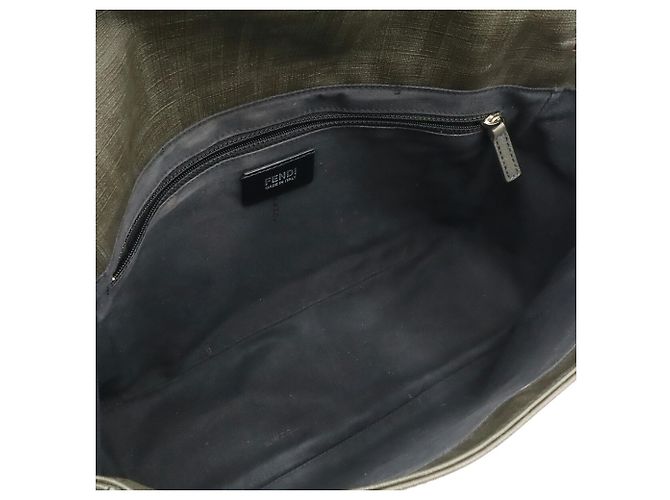 Sac à épaule Fendi Zucca Pattern Marron Vert Kaki - vue 7