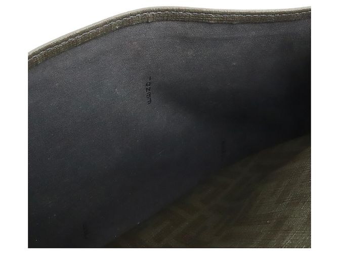 Sac à épaule Fendi Zucca Pattern Marron Vert Kaki - vue 9
