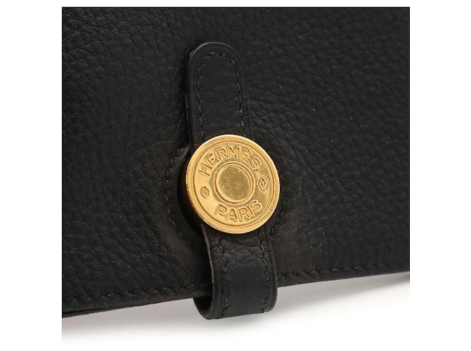 Hermès Portabiglietti Hermes in pelle nera Nero - vista 5