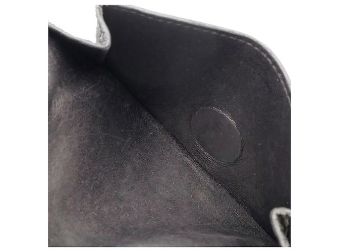 Hermès Portabiglietti Hermes in pelle nera Nero - vista 9