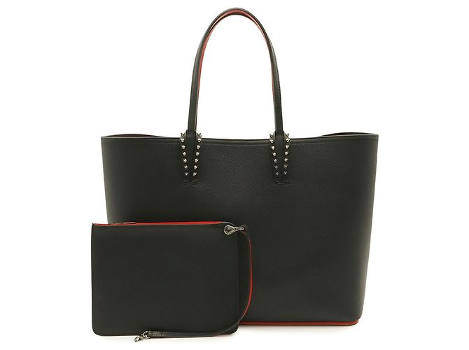 Christian Louboutin Borsa Tote CABATA / Borsa a Tracolla Nero Rosso - vista 2