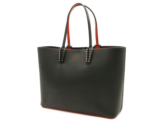 Christian Louboutin Borsa Tote CABATA / Borsa a Tracolla Nero Rosso - vista 3