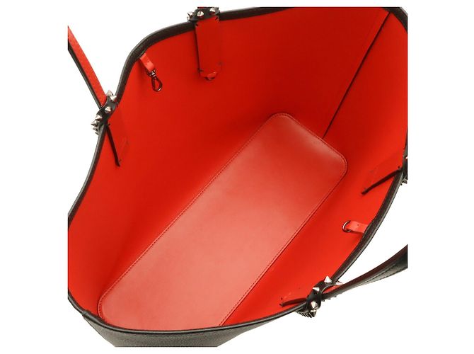 Christian Louboutin Borsa Tote CABATA / Borsa a Tracolla Nero Rosso - vista 7