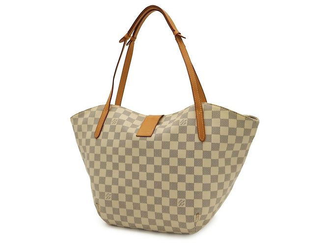 Borsa Tote Louis Vuitton Damier Azur Salina PM Crudo - vista 3