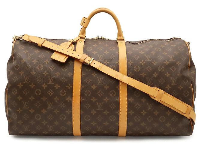 Louis Vuitton Monogram Keepall Bandoulière 60 Boston Bag Marrom - vista 2