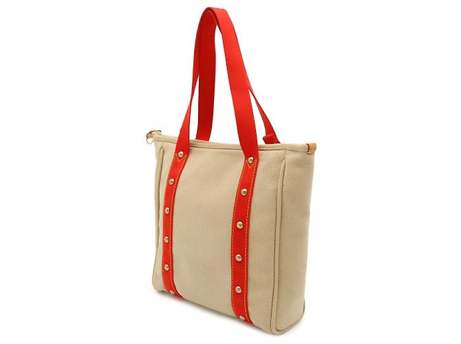 Borsa Tote Louis Vuitton Antigua Cabas MM Rosso Beige - vista 3