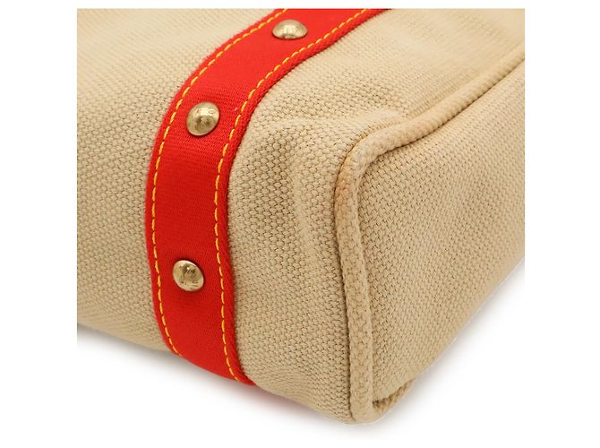 Borsa Tote Louis Vuitton Antigua Cabas MM Rosso Beige - vista 4