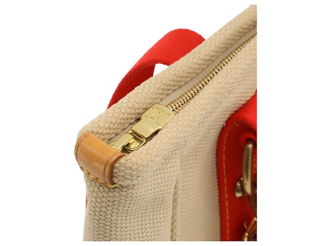 Borsa Tote Louis Vuitton Antigua Cabas MM Rosso Beige - vista 6