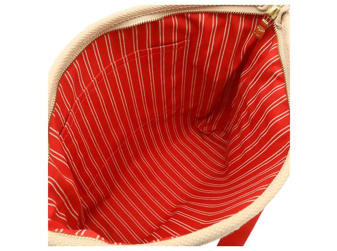 Borsa Tote Louis Vuitton Antigua Cabas MM Rosso Beige - vista 7