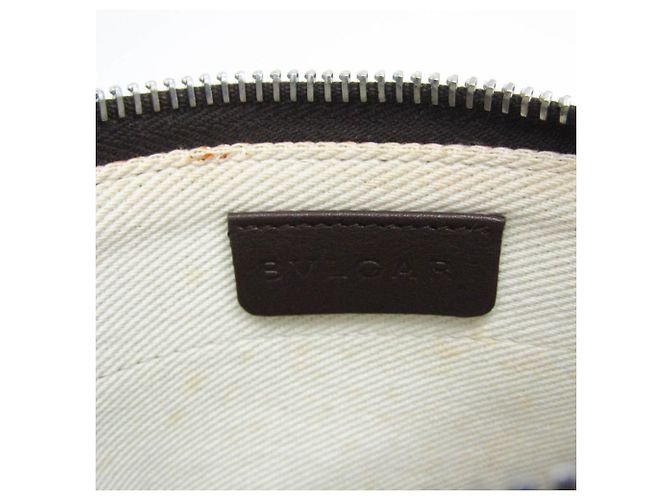 Bulgari Bvlgari Logomania Canvas with Leather Marron - vue 5