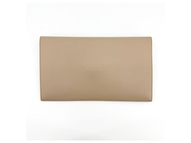 Autre Marque Saint Laurent Uptown Pouch Leather Baby Beige - view 2