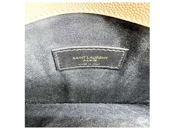 Autre Marque Saint Laurent Uptown Pouch Leather Baby Beige - view 5