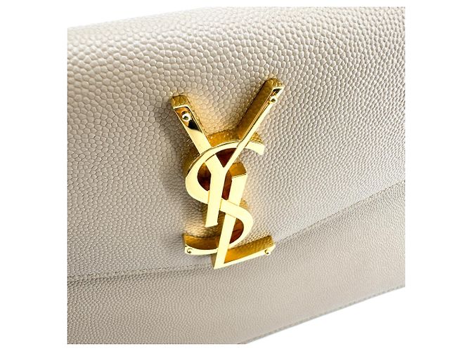 Autre Marque Saint Laurent Uptown Pouch Leather Baby Beige - view 7