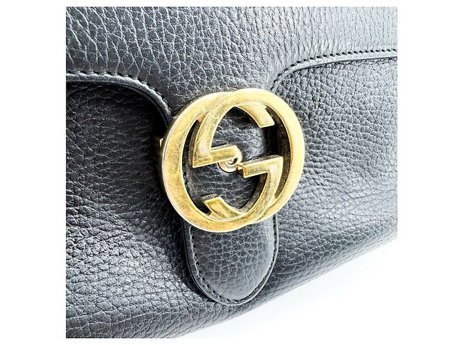 Gucci Interlocking Leather Small Nero - vista 7