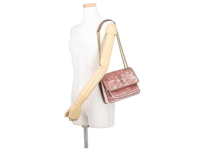 Borsa a tracolla con catena Yves Saint Laurent Saint Laurent Paris Rosa - vista 4