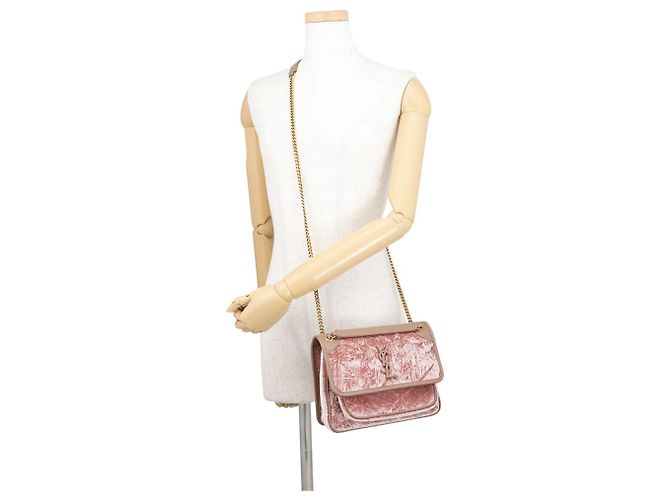 Borsa a tracolla con catena Yves Saint Laurent Saint Laurent Paris Rosa - vista 5