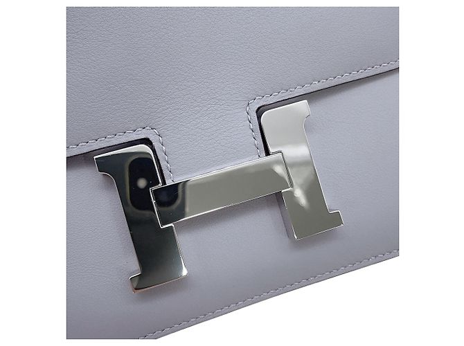 Hermès Bolsa de ombro Hermes Mini Constance 3 Miroir Gris Pantin em couro Swift - vista 12