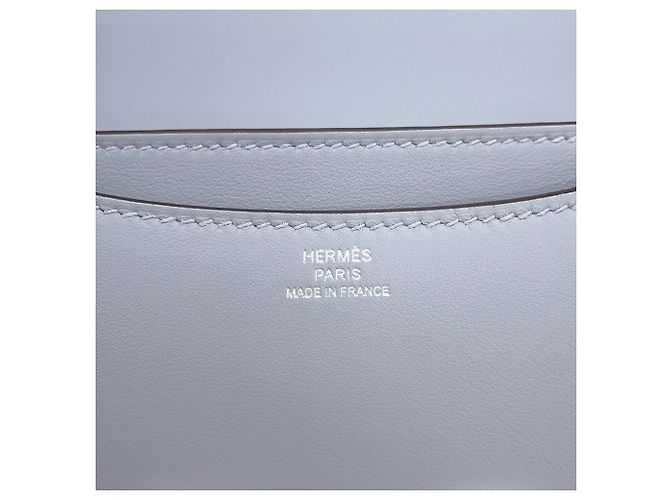 Hermès Bolsa de ombro Hermes Mini Constance 3 Miroir Gris Pantin em couro Swift - vista 17