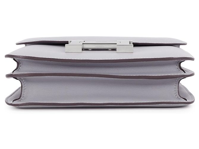 Hermès Bolsa de ombro Hermes Mini Constance 3 Miroir Gris Pantin em couro Swift - vista 3