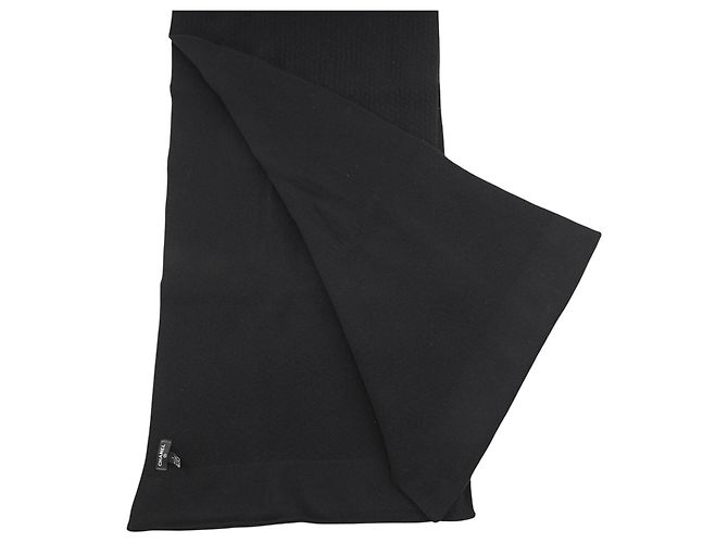Estola Chanel em lã e cashmere Preto Azul - vista 2