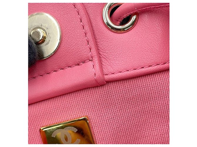 Mochila Chanel Matelassé de piel de cordero Rosa - vista 11