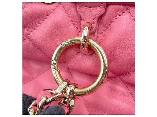 Mochila Chanel Matelassé de piel de cordero Rosa - vista 12
